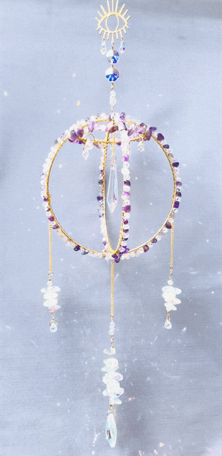 Amethyst Aurora suncatcher
