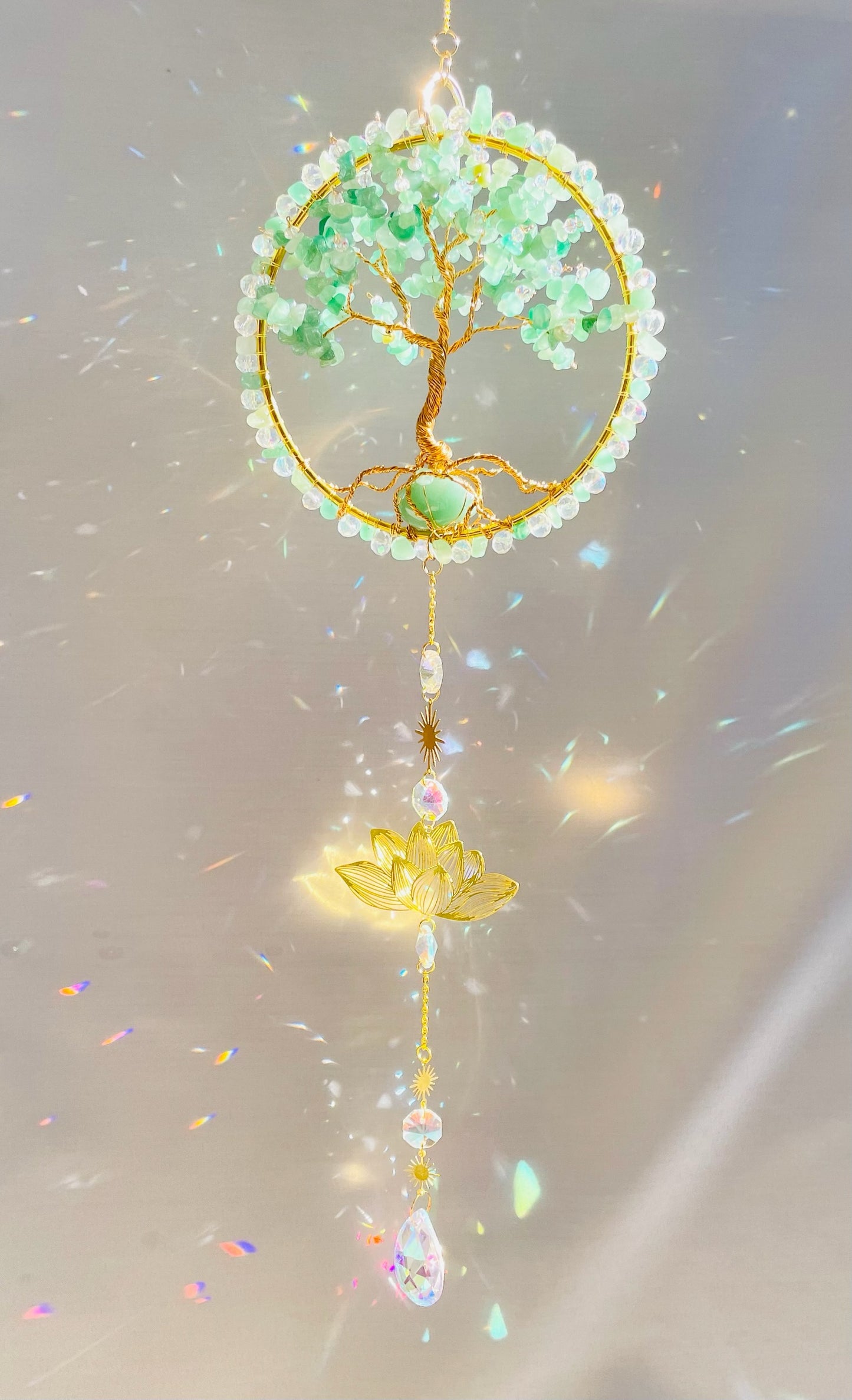 Green goddess tree of life Suncatcher