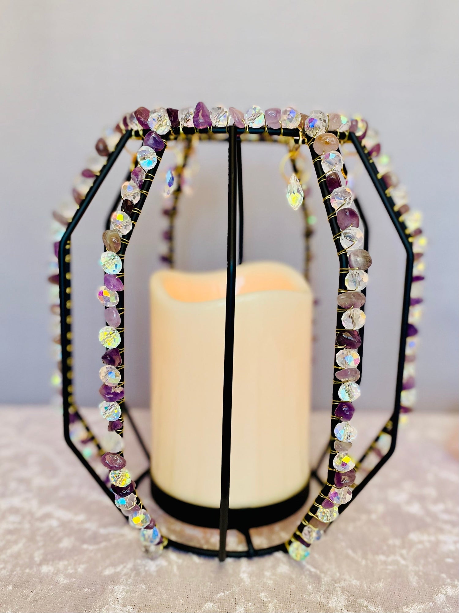 Gemstone suncatcher candles