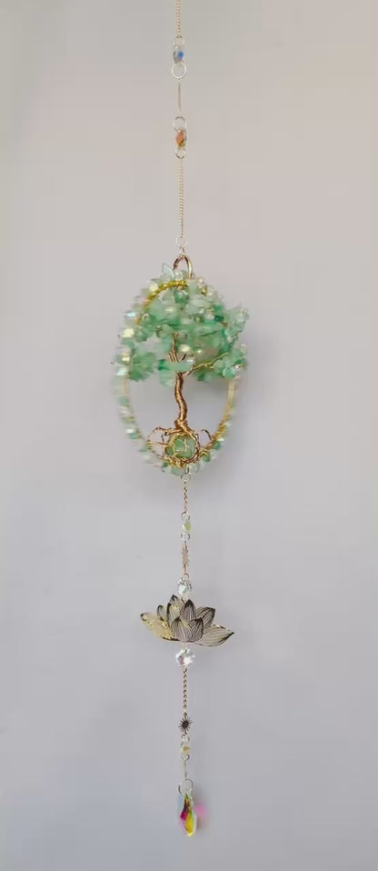Green goddess tree of life Suncatcher